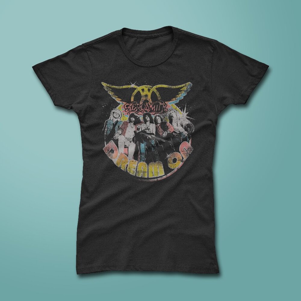 Vintage Dream On Aerosmith Rock Band Music Album Tee Women’s T-Shirt